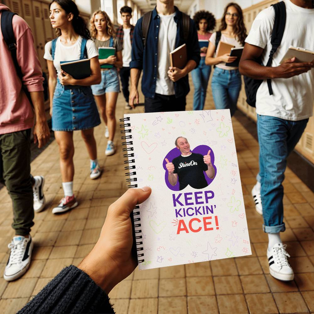 Keep Kicking Ace Spiral Notebook