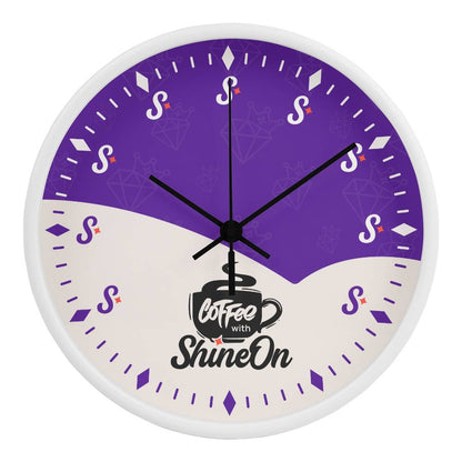 Coffee with ShineOn Logo Clock